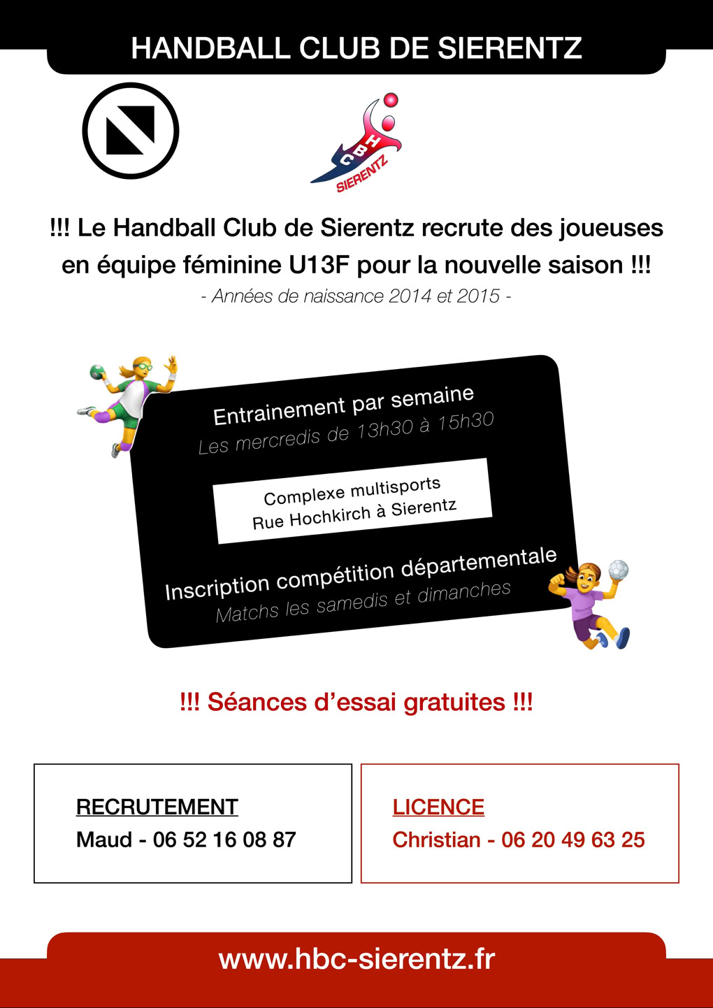 Recherche et Recrutement de joueurs de Handball